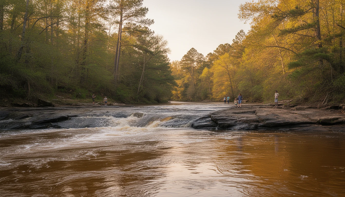 Roanoke River rapids at the fall line near Weldon, Halifax County