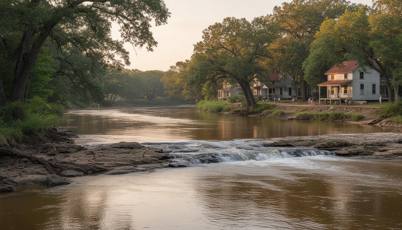 Roanoke River at the fall line near Weldon, Halifax County